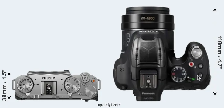 Compare X-M5 versus FZ82D top