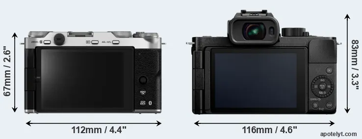 Comparison X-M5 or G100 rear