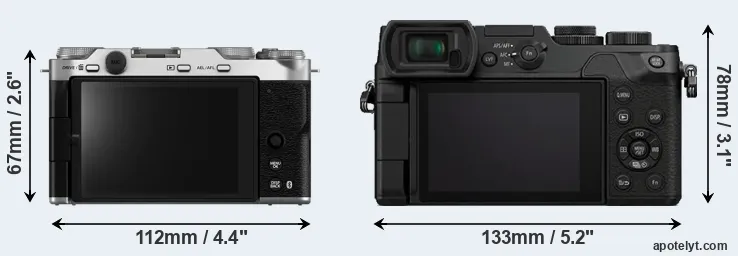 Comparison X-M5 or GX8 rear