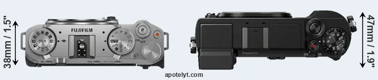 Compare X-M5 versus GX9 top