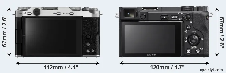 Comparison X-M5 or A6400 rear