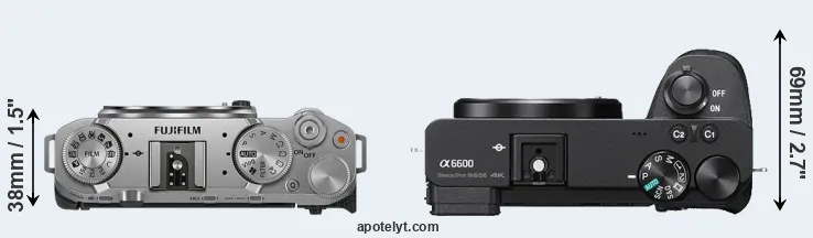 Compare X-M5 versus A6600 top