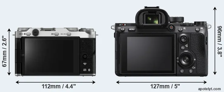 Comparison X-M5 or A7R IIIA rear