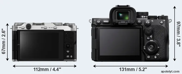 Comparison X-M5 or A7R V rear
