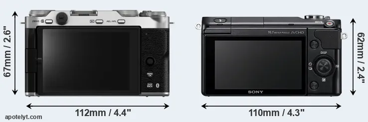 Comparison X-M5 or NEX-3N rear