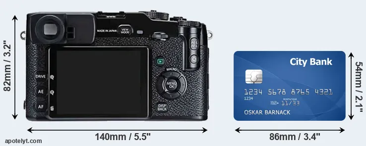 X-Pro1 and credit card rear side