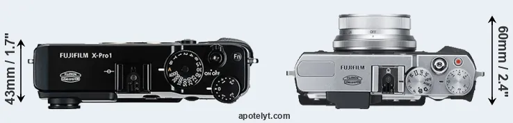 Compare X-Pro1 versus X30 top