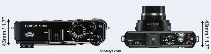 Compare X-Pro1 versus D-LUX 5 top