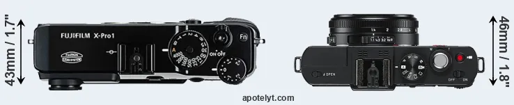 Compare X-Pro1 versus D-LUX 6 top