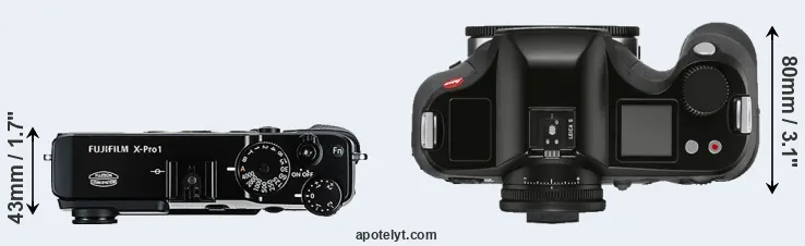Compare X-Pro1 versus S3 top