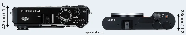 Compare X-Pro1 versus T Typ 701 top