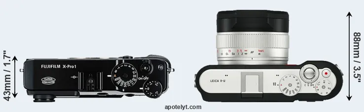 Compare X-Pro1 versus X-U Typ 113 top