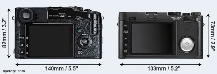 Comparison X-Pro1 or X Vario rear