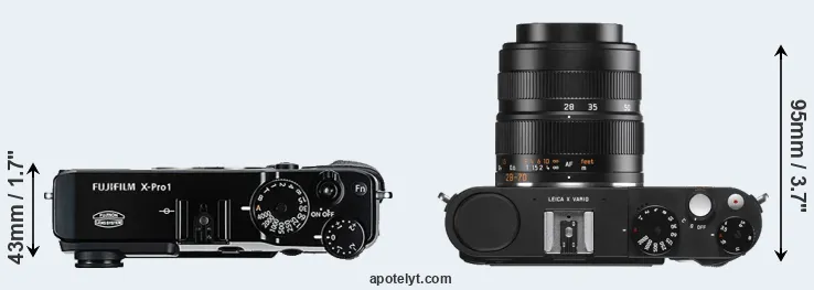 Compare X-Pro1 versus X Vario top