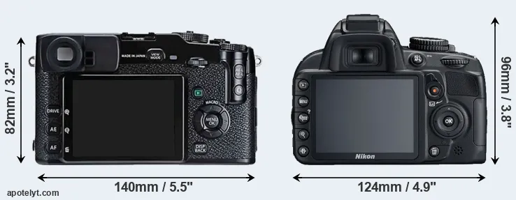 Comparison X-Pro1 or D3100 rear