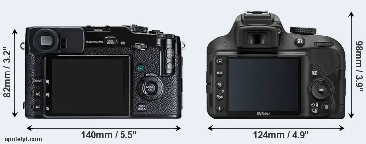 Comparison X-Pro1 or D3300 rear