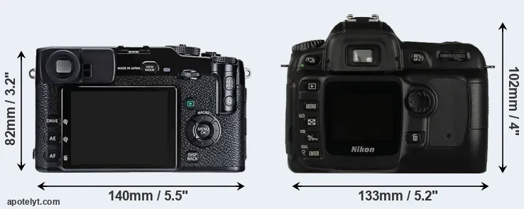 Comparison X-Pro1 or D50 rear
