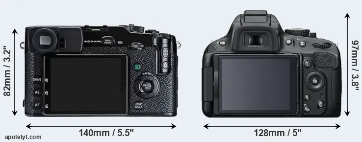 Comparison X-Pro1 or D5100 rear