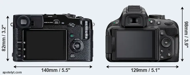 Comparison X-Pro1 or D5200 rear