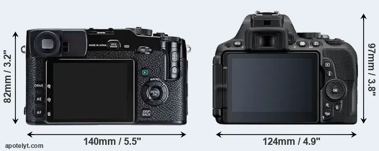 Comparison X-Pro1 or D5500 rear