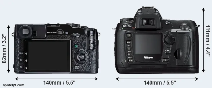 Comparison X-Pro1 or D70s rear