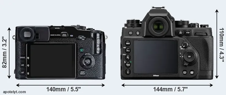 Comparison X-Pro1 or Df rear