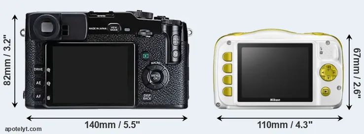Comparison X-Pro1 or W150 rear
