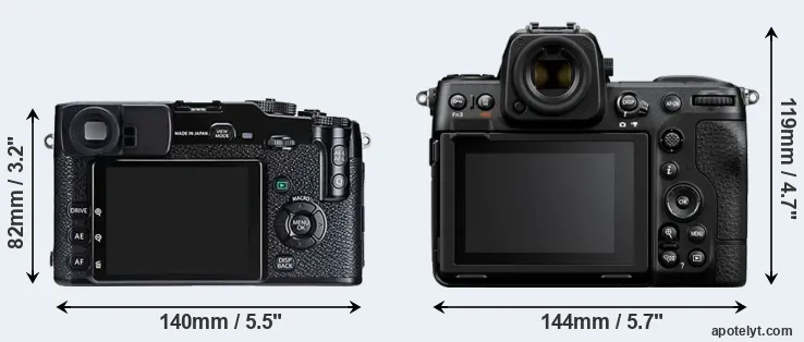 Comparison X-Pro1 or Z8 rear