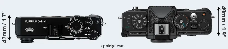 Compare X-Pro1 versus Zf top