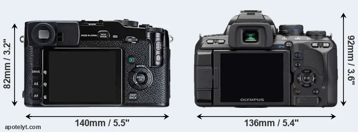 Comparison X-Pro1 or E-510 rear