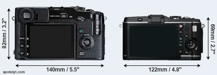 Comparison X-Pro1 or E-P3 rear