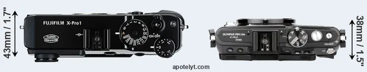 Compare X-Pro1 versus E-PL5 top