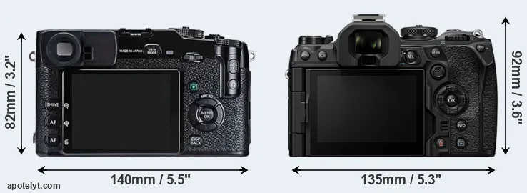 Comparison X-Pro1 or OM-1 II rear