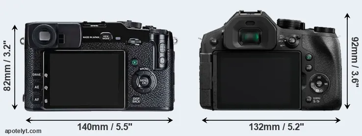 Comparison X-Pro1 or FZ330 rear