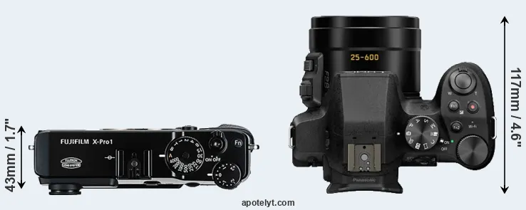 Compare X-Pro1 versus FZ330 top
