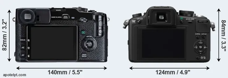 Comparison X-Pro1 or G10 rear