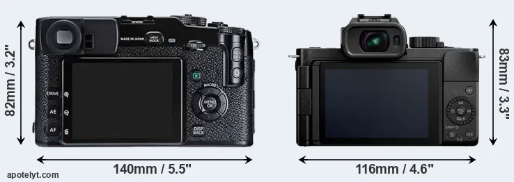 Comparison X-Pro1 or G110 rear