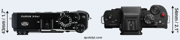 Compare X-Pro1 versus G110 top