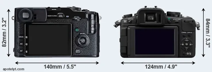 Comparison X-Pro1 or G2 rear