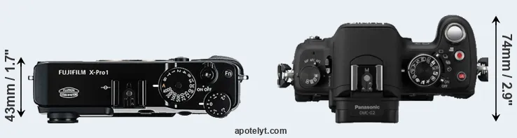 Compare X-Pro1 versus G2 top