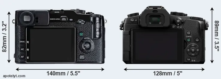 Comparison X-Pro1 or G85 rear