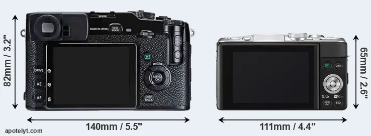 Comparison X-Pro1 or GF6 rear