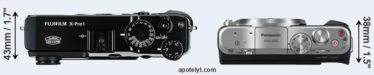 Compare X-Pro1 versus GF6 top