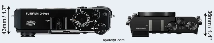Compare X-Pro1 versus GM5 top