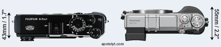 Compare X-Pro1 versus GX7 top
