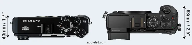 Compare X-Pro1 versus GX8 top