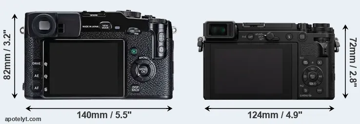 Comparison X-Pro1 or GX9 rear