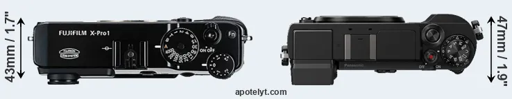 Compare X-Pro1 versus GX9 top