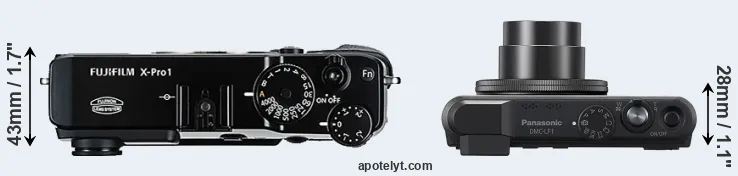 Compare X-Pro1 versus LF1 top