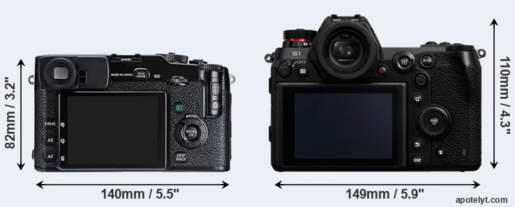 Comparison X-Pro1 or S1 rear
